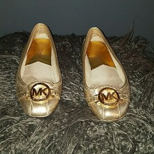 Michael Kors Gold Flat Shoes